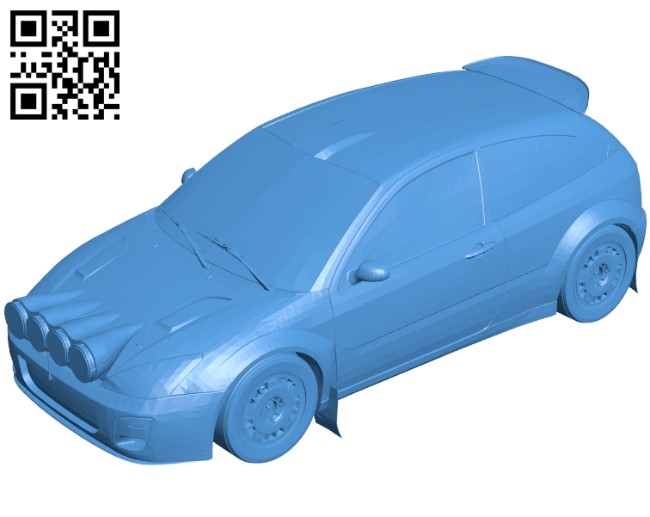 Focus racing car B007511 file stl free download 3D Model for CNC and 3d printer