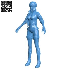 Ghost in the shell motoko B007501 file stl free download 3D Model for CNC and 3d printer
