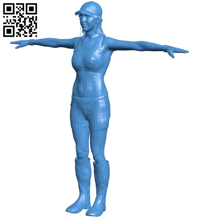 Girl in yellow B007135 file stl free download 3D Model for CNC and 3d printer