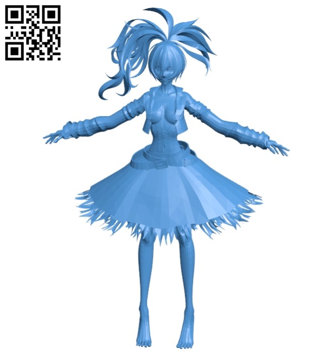  Chica anime gótica B0 archivo stl descarga gratuita Modelo 3D para CNC e impresora 3d - Descargar archivos Stl