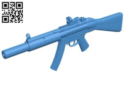 Gun MP5 SD B007292 file stl free download 3D Model for CNC and 3d printer