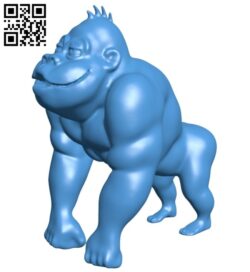 Happy gorilla B007386 file stl free download 3D Model for CNC and 3d printer