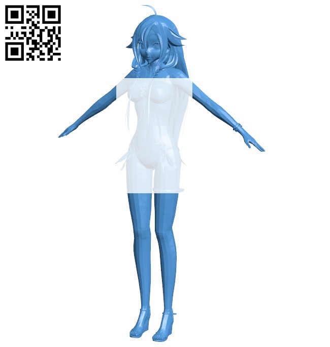 Hot anime girl B007452 file stl free download 3D Model for CNC and 3d printer