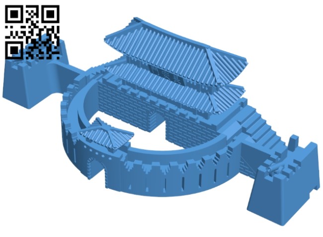 Hwasung fortress - house B007536 file stl free download 3D Model for CNC and 3d printer