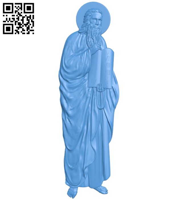 Icon Saint Moses A004826 download free stl files 3d model for CNC wood carving