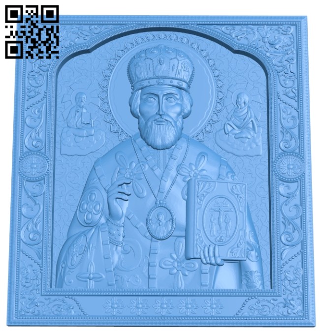 Icon of Nicholas the A004828 download free stl files 3d model for CNC wood carving