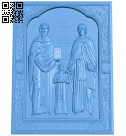 Icon of the Holy Great Martyrs Raphael Nicholas and Irina A004829 download free stl files 3d model for CNC wood carving