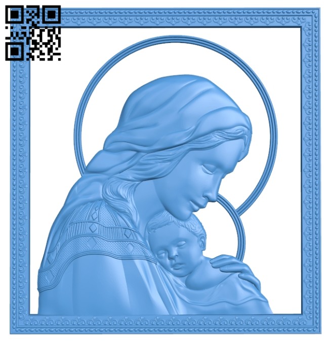 Icon of the Mother of God A004824 download free stl files 3d model for CNC wood carving