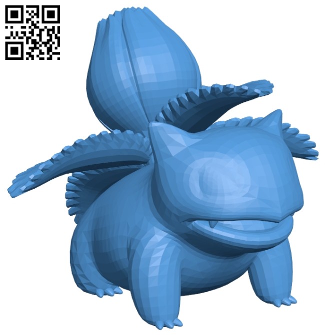 Ivysaur pokemon B007534 file stl free download 3D Model for CNC and 3d printer