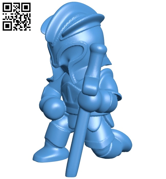 Knight kneeling B007459 file stl free download 3D Model for CNC and 3d printer