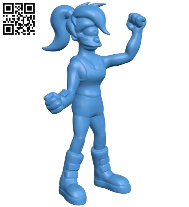 Leela figurine B007533 file stl free download 3D Model for CNC and 3d printer
