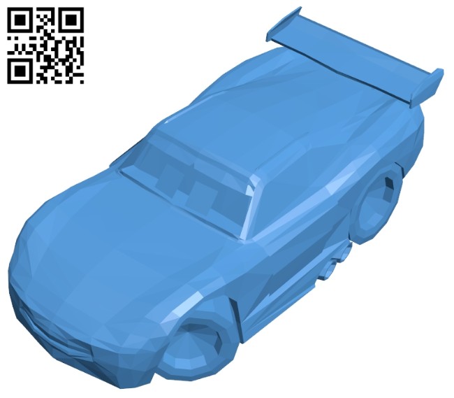 Lightning McQueen car B007398 file stl free download 3D Model for CNC and 3d printer