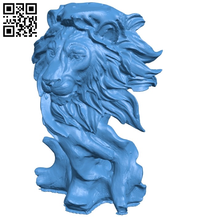 Lion Sculpture B007443 file stl free download 3D Model for CNC and 3d printer