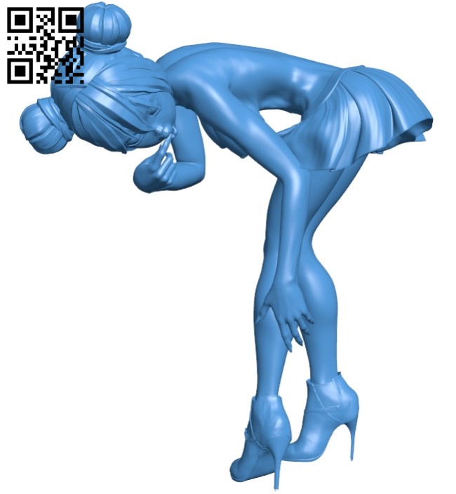 Manga Girl B007246 file stl free download 3D Model for CNC and 3d printer