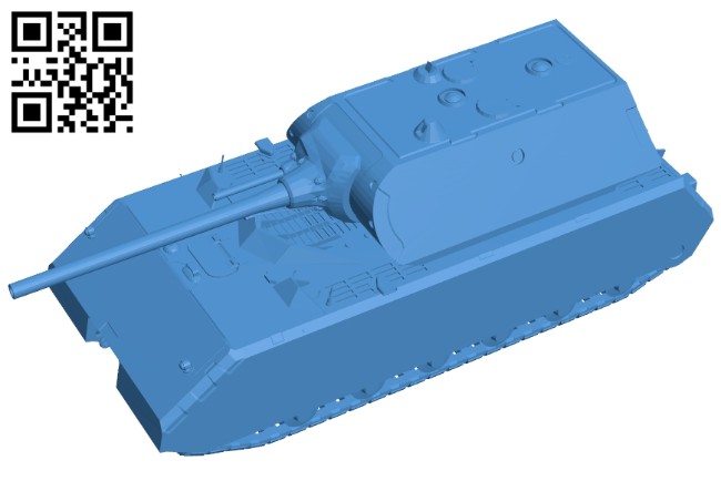 Maus tank B007205 file stl free download 3D Model for CNC and 3d printer