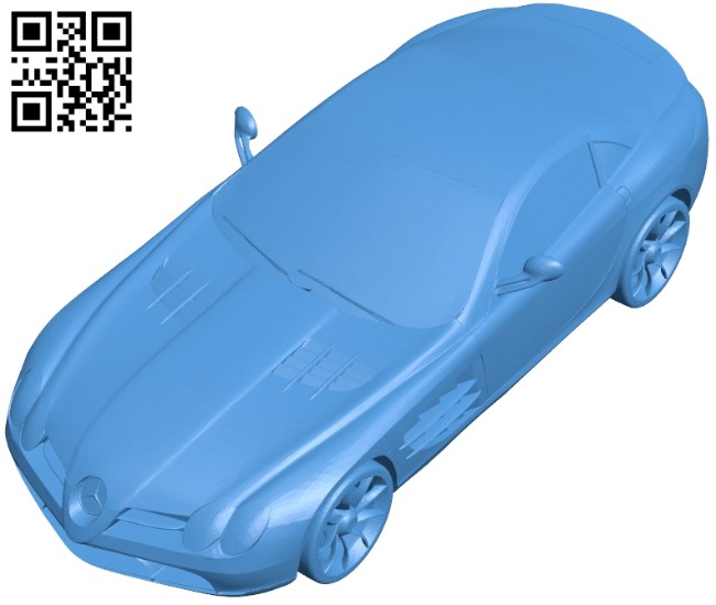 Mercedes SLR Car B007396 file stl free download 3D Model for CNC and 3d printer