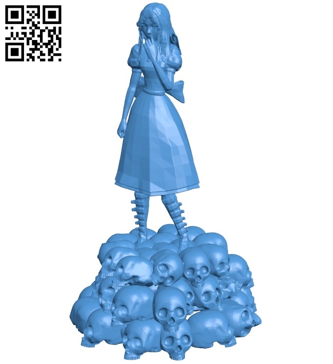 Miss Alice skulls B007341 file stl free download 3D Model for CNC and 3d printer