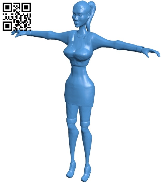 Miss Blonde figurine B007584 file stl free download 3D Model for CNC and 3d printer
