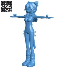 Miss Cyber connect B007365 file stl free download 3D Model for CNC and 3d printer