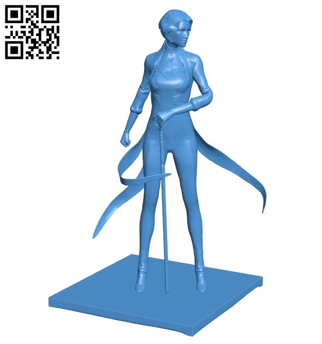 Miss Cyberpunk B007272 file stl free download 3D Model for CNC and 3d printer