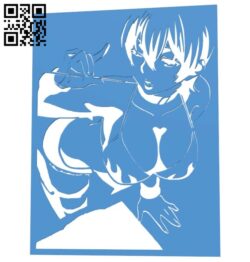 Miss Ikumi Mito stencil B007529 file stl free download 3D Model for CNC and 3d printer