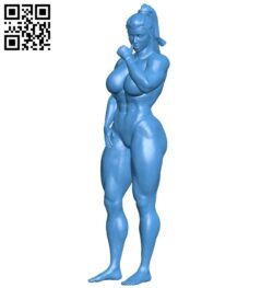 Miss Muscle Lara B007319 file stl free download 3D Model for CNC and 3d printer