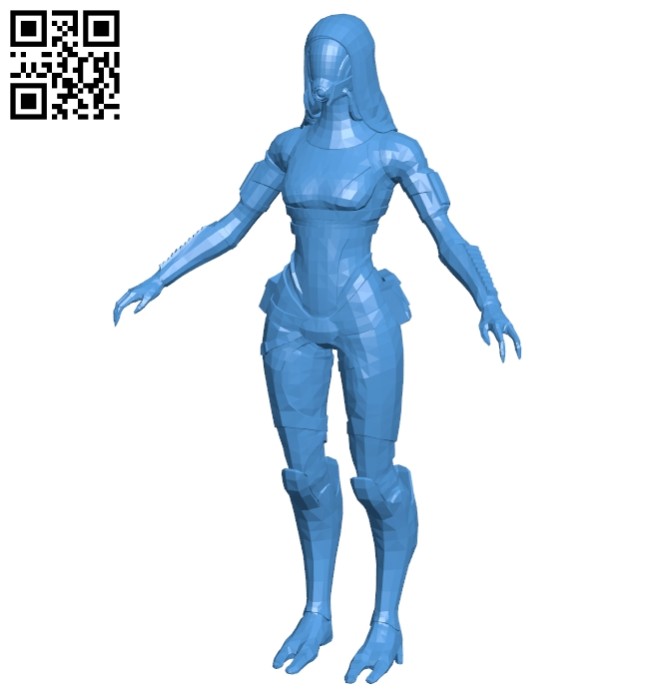 Miss Quarian B007261 file stl free download 3D Model for CNC and 3d printer