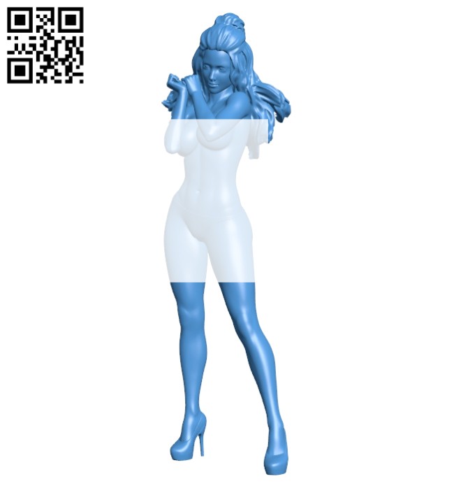 Modest beauty women B007216 file stl free download 3D Model for CNC and 3d printer