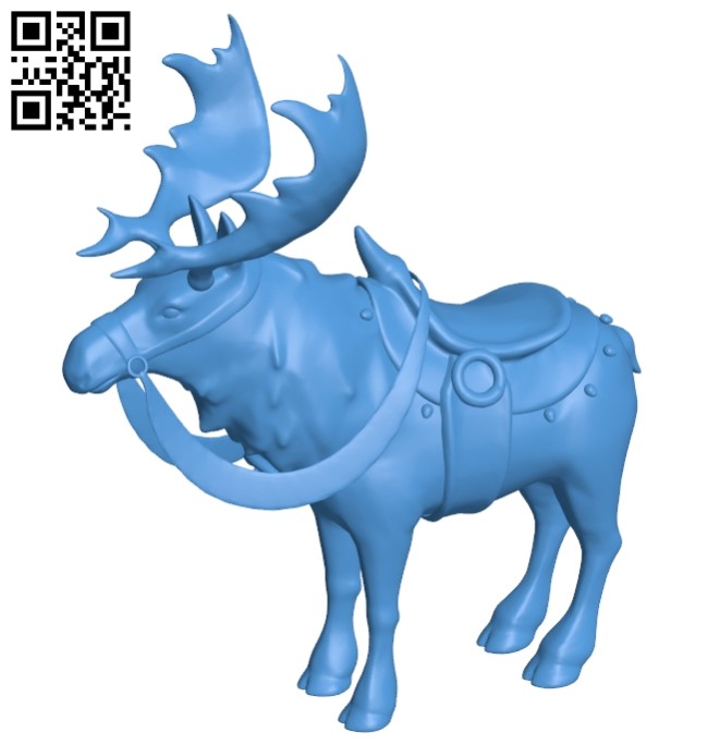Moose in harness B007527 file stl free download 3D Model for CNC and 3d printer