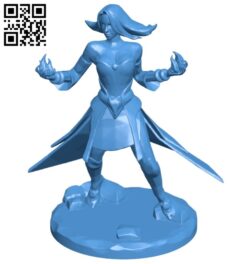 Miss Lina with fireball – dota 2 B007136 file stl free download 3D Model for CNC and 3d printer