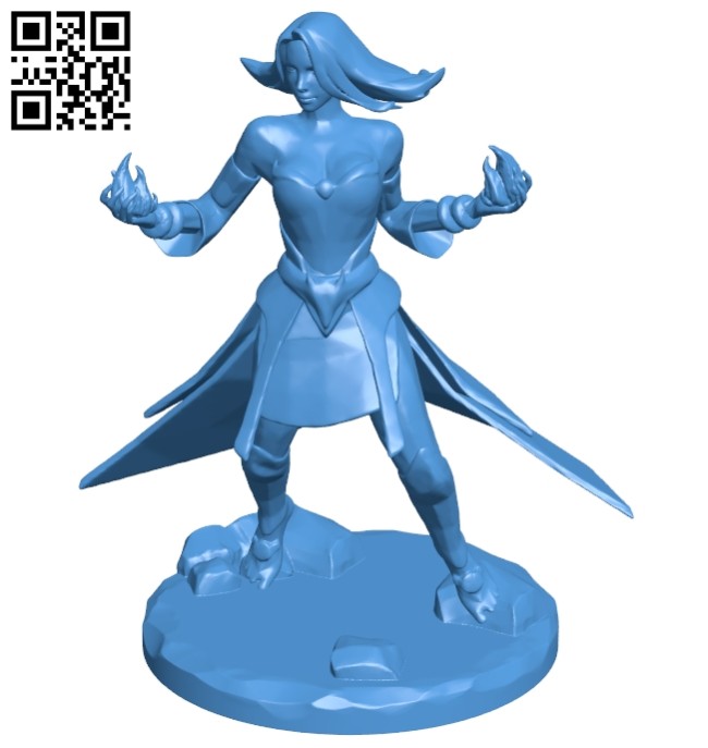 Mr Lina with fireball - dota 2 B007136 file stl free download 3D Model for CNC and 3d printer