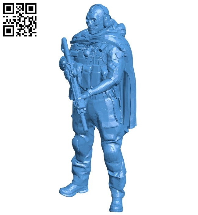 STL file GHOST SIMON RILEY - CLASSIC - Call of Duty Modern Warfare2 👻・3D  print design to download・Cults