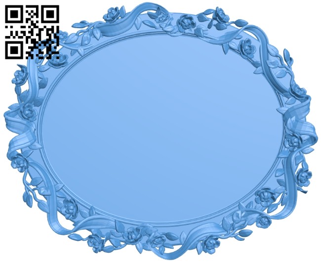 Oval picture frame A004877 download free stl files 3d model for CNC wood carving