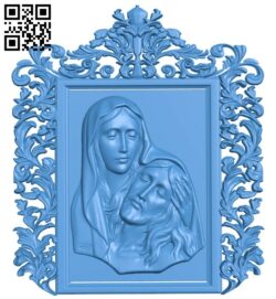 Painting of God and Mother A004946 download free stl files 3d model for CNC wood carving