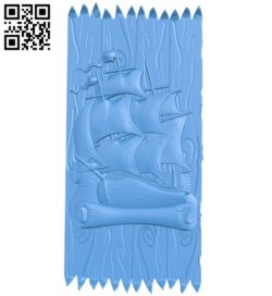 Pattern of the ship-shaped door A004776 download free stl files 3d model for CNC wood carving