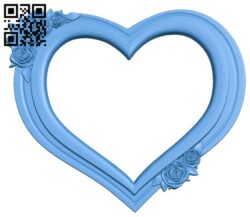 Picture frame in heart shape A004876 download free stl files 3d model for CNC wood carving