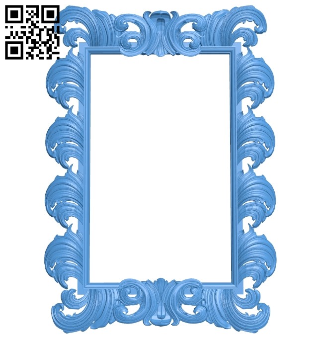 Picture frame or mirror A004817 download free stl files 3d model for CNC wood carving
