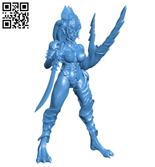 Purple demon women B007222 file stl free download 3D Model for CNC and 3d printer