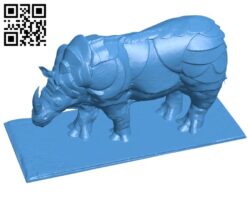Rhinoceros B007299 file stl free download 3D Model for CNC and 3d printer