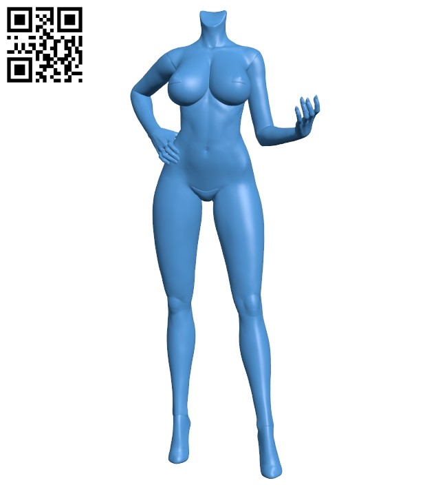 Rough body model women B007491 file stl free download 3D Model for CNC and 3d printer