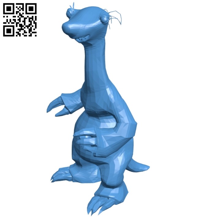 Sid ice Age B007339 file stl free download 3D Model for CNC and 3d printer