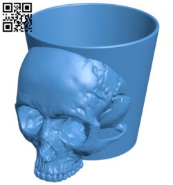 Skull cup B007298 file stl free download 3D Model for CNC and 3d printer