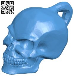 Skull keychain B007455 file stl free download 3D Model for CNC and 3d printer
