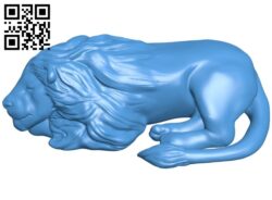 Sleeping lion B007469 file stl free download 3D Model for CNC and 3d printer