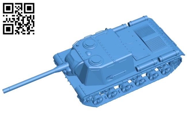 Tank ISU-122 B007118 file stl free download 3D Model for CNC and 3d printer