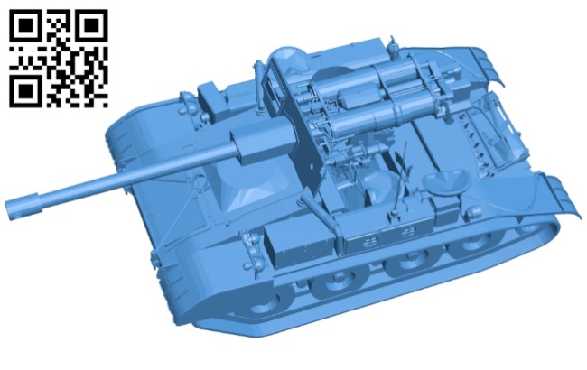 Tank M56 B007268 file stl free download 3D Model for CNC and 3d printer