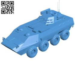 Tank btr-4 B007170 file stl free download 3D Model for CNC and 3d printer