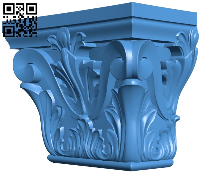 Top of the column A004867 download free stl files 3d model for CNC wood carving