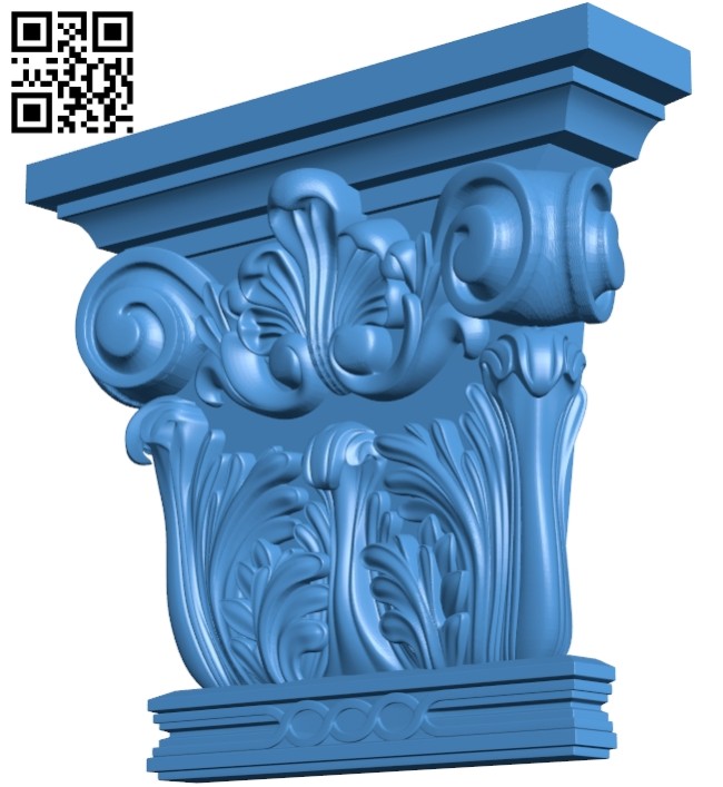 Top of the column A004871 download free stl files 3d model for CNC wood carving