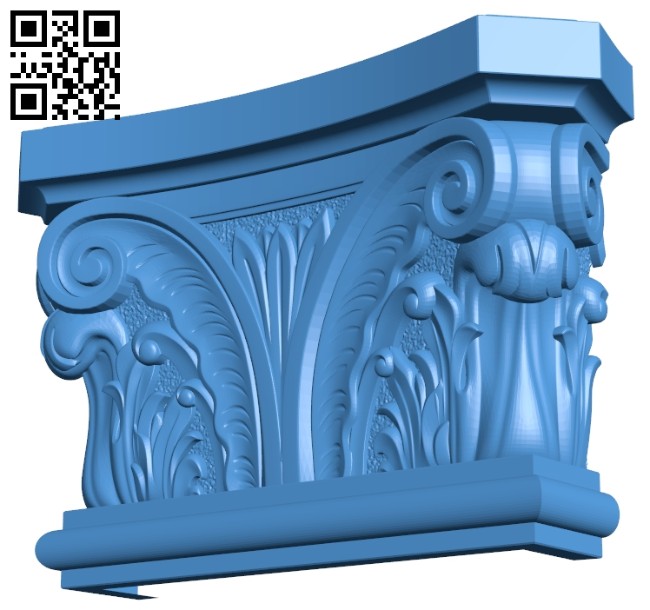Top of the column A004873 download free stl files 3d model for CNC wood carving